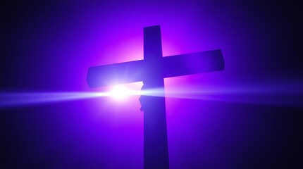 Fototapeta premium Majestic Holy Cross Symbolizing Faith and Spiritual Devotion Against a Serene Background