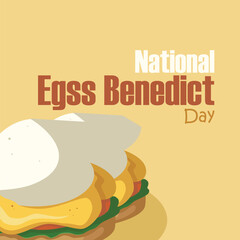 vector graphic of National Egss Benedict Day ideal for National Egss Benedict Day celebration.