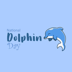 vector graphic of National Dolphin Day ideal for National Dolphin Day celebration.