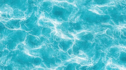 Turquoise ocean waves gently moving with a dynamic, wavy pattern, perfect for marine and nature backgrounds