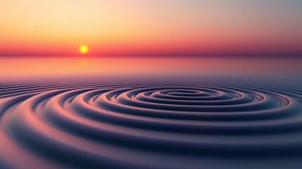 Fototapeta premium A series of perfect circles shrinking into the distance.