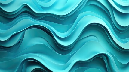 Fototapeta premium Turquoise ocean waves gently moving with a dynamic, wavy pattern, perfect for marine and nature backgrounds