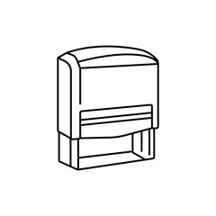 Self-Inking Rubber Stamp with Built-In Ink Pad for Efficient Office Use
