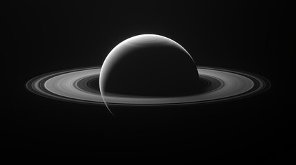 A planet with a single thin ring circling it.