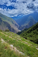 Fototapeta premium Choquequirao is an archaeological site located in the Andes Mountains of Peru, near the modern town of Cachora. Often referred to as the 