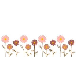 カラフルな花のイラストの背景