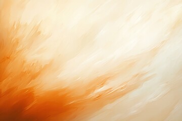 Orange and beige paint strokes creating abstract background