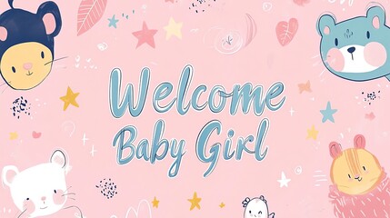 Welcome Baby Girl Slide