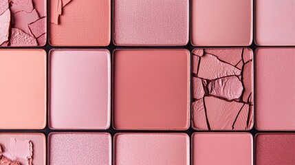 Fototapeta premium The inclusive approach to beauty is reflected in a makeup palette with a diverse range of skin color shades