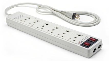 Power Strip on White Background