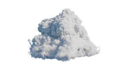 Fototapeta premium Dynamic Contrast: White Cloud or Smoke Explosion in transparent