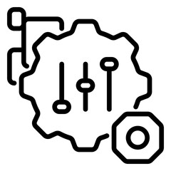 setting icon, line icon style