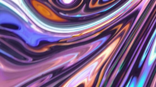 Abstract video art with vibrant, swirling colors in a fluid motion. Close-up angle captures dynamic, psychedelic patterns and textures.