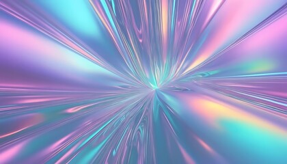 Obraz premium Iridescent Rays, Abstract Light Burst with Pastel Chromatic Aberration