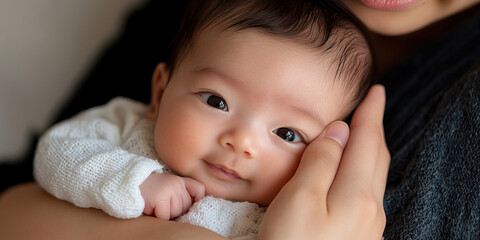 Newborn Baby in Adult's Arms