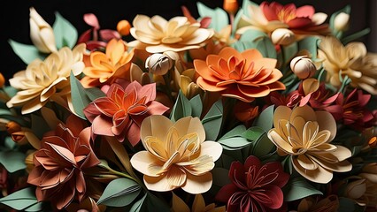 3D floral Pattern HD Wallpaper Background ai generated