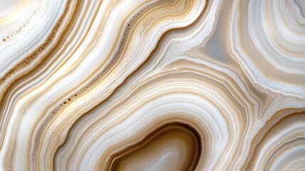 Abstract image of swirling beige, white, and gold patterns resembling agate stone. The texture is smooth with subtle variations in tone and color