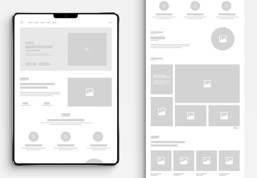 Flowchart Wireframe Email Newsletter Design Template