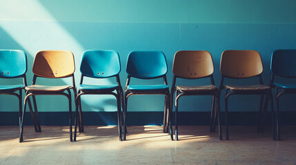 Classroom Desks with a Notable Size Disparity