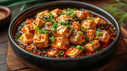 Fototapeta premium Spicy tofu dish healthy