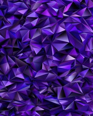 Fototapeta premium Abstract Purple Geometric Pattern with Triangular Shapes and Faceted Texture for Design Use