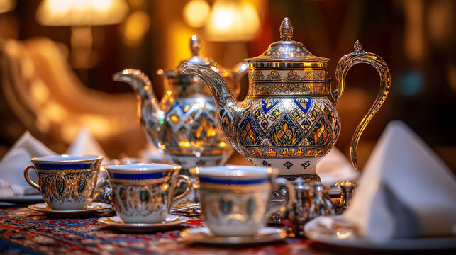 Elegant tea set for special occasions and gatherings, perfect for tea lovers and sophisticated events