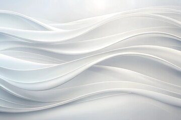 Minimalist White Abstract Waves Design Background