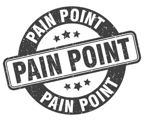 pain point stamp. pain point label. round grunge sign