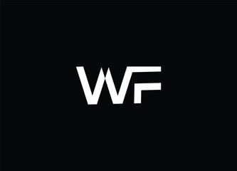 WF initial logo design and creative logo design