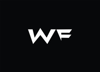 WF initial logo design and creative logo design