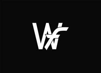 WF initial logo design and creative logo design