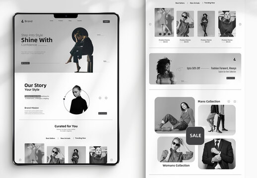 Fashion Landing Page Website Layout