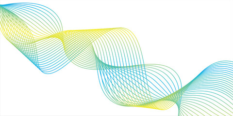 Abstract colorful gradient smooth wave on a white background.