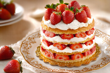  layered strawberry shortcake