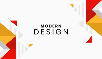 Red and yellow abstract geometric background vector illustration