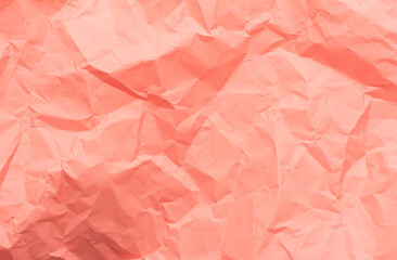 Fototapeta premium Wrinkled or crumpled pink paper texture used as a white paper background texture in design
