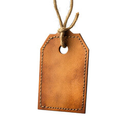 An orange label tag with string perfect for branding isolated on transparent background.png