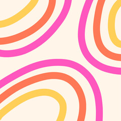 Vector illustration of abstract background with colorful wave hand drawing