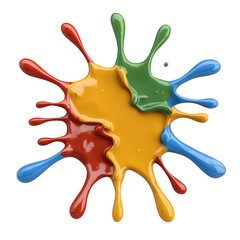 Colorful Splash of Paint Abstract Art for Creative Backgrounds