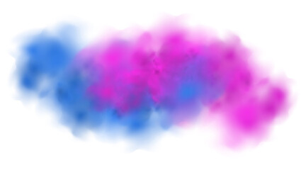 Colored smoke, cloud or fog.