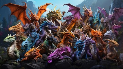 Dragon Character in Cartoon Style