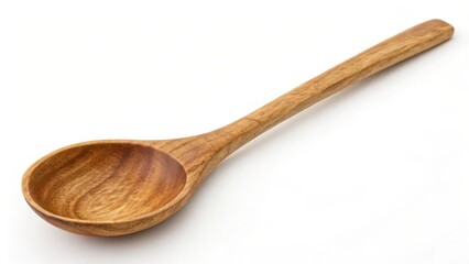 Wooden Spoon on White Background