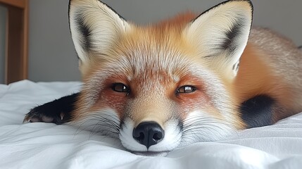 Obraz premium red fox portrait