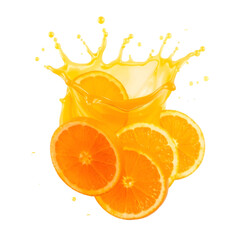 Orange Juice Splash with Fresh Citrus Slices