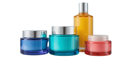 Colorful Cosmetic Jars Set | Beauty and Skincare Products