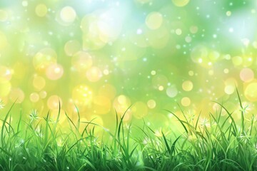 Obraz premium Abstract background with blurred grass, creating a sense of freshness and nature