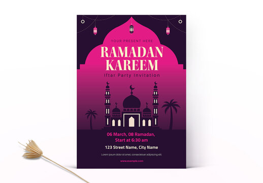 Ramadan Iftar Event Invitation Layout