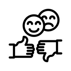 24 feedback line icon illustration vector graphic.eps