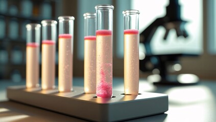 test tube, focus, photograph, laboratory, test room, science, technology, substance, microscope, chemistry, fluorescent, toxin, medicine, serum, extract, vaccine, virus, bacteria, fungus, test, search