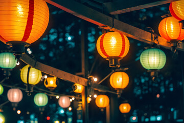 Illuminated Kyoto at night. generated by AI.